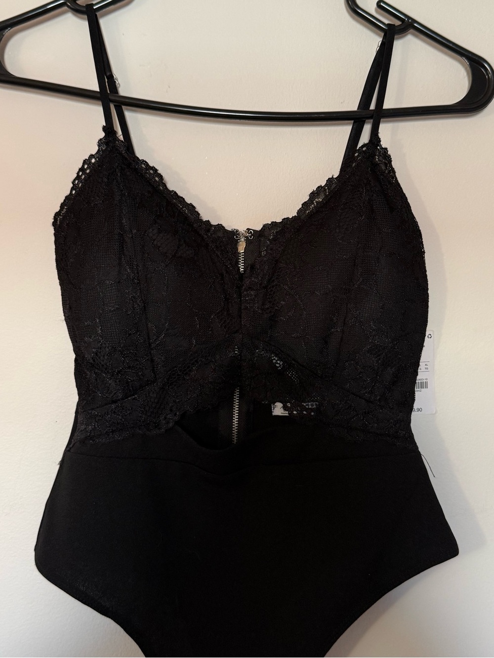 Ardene Black Lace Cut-Out Bodysuit